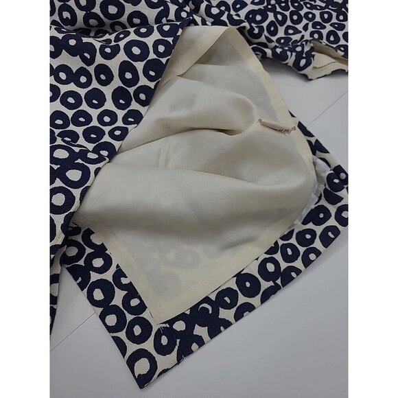 J. Crew Sheath Dress Women's Size 2 Black and Cream Circles Midi Lined Career - Picture 7 of 8